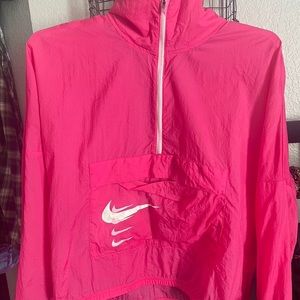 Hot pink Nike windbreaker